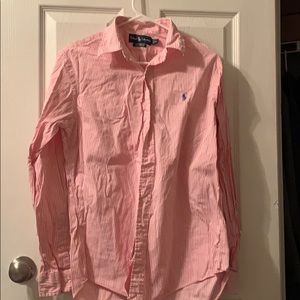 Pink and While Ralph Lauren Dress Shirt
